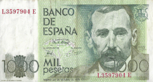 P158a4- ESPANHA 1000 PESETAS 1979 MBC