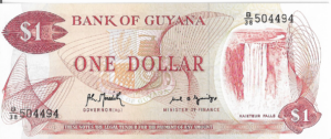 P21-  GUYANA  1 DOLLAR (1965 -1992) FE