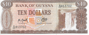 P23-  GUYANA  5 DOLLAR (1965 -1992) FE