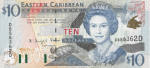 P38d - DOMINICA  10  DOLLAR 2000 FE