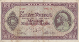 P 111 -  HUNGRIA  100 PENGO 1945  MBC