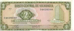 P 121 -  NICARAGUA  CORDOBAS 1972 FE