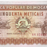 P 129 -  MOCAMBIQUE  50 METICAIS  1986 FE