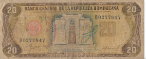 P 139  - REPÚBLICA DOMINICANA 20 PESOS ORO 1992 MBC
