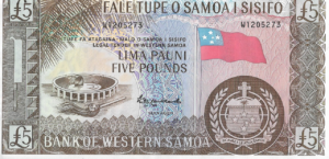 P 15cs - SAMOA 5 POUNDS 1963 FE