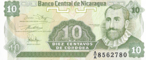P 169a1 -  NICARAGUA 10 CENTAVOS DE CORDOBA 1991 FE