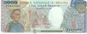 P 22 - RWANDA 5000 FRANCS 19788  FE
