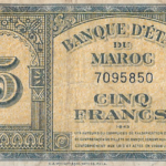 P 24 - MARROCOS 5 FRANCS 1943 MBC