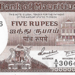 P 34 -  MAURICIO 5  RUPEES  1985 FE