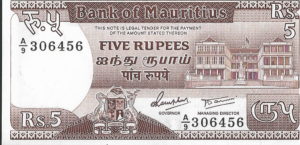 P 34 -  MAURICIO 5  RUPEES  1985 FE