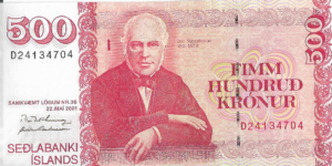 P 51 -  ISLANDIA 500 KRONUR 2001 FE