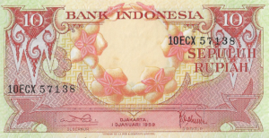 P 66 -  INDONESIA 10 RUPIAH  1959 FE