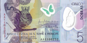 P 70 - SAO TOME E PRINCIPE 5 DOBRAS 2016  FE