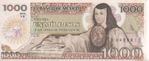 P 85 -  MEXICO 1000 PESOS  1985 FE