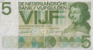 P 90-  HOLANDA 5 GULDEN 1966 MBC