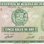 P 92c  -  PERU 5 SOLES DE OURO 1974 FE