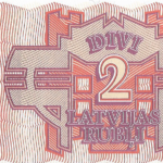 P 36 - LETONIA  2 RUBLIS 1992 FE