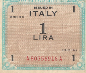 P#M10a -  ITALIA  1  LIRE 1943 MBC