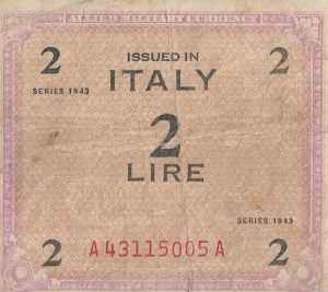 P#M11a -  ITALIA  2  LIRE 1943 MBC