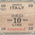 P#M19 -  ITALIA  10  LIRE 1943 MBC/S