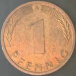 KM#105A - ALEMANHA 1 PFENNIG 1996 "letra A"  MBC
