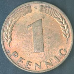 KM#105F - ALEMANHA 1 PFENNIG 1972 "letra F"  MBC/S