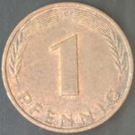 KM#105F - ALEMANHA 1 PFENNIG 1974 "letra F"  MBC