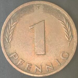 KM#105F - ALEMANHA 1 PFENNIG 1985 "letra F"  MBC