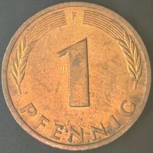 KM#105F - ALEMANHA 1 PFENNIG 1988 "letra F"  MBC