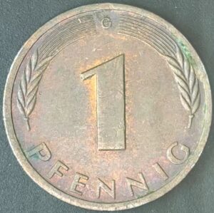 KM#105G - ALEMANHA 1 PFENNIG 1978 "letra G"  MBC