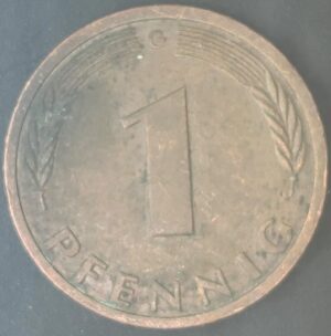 KM#105G - ALEMANHA 1 PFENNIG 1983 "letra G"  MBC