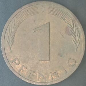 KM#105J - ALEMANHA 1 PFENNIG 1982 "letra J"  MBC