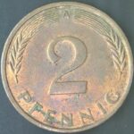 KM#106A A - ALEMANHA 2 PFENNIG 1991 "letra A" MBC