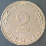 KM#106A D - ALEMANHA 2 PFENNIG 1984 "letra D" MBC