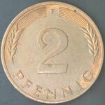 KM#106A F - ALEMANHA 2 PFENNIG 1981 "letra F"  MBC