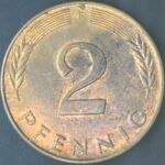 KM#106A F - ALEMANHA 2 PFENNIG 1991 "letra F" MBC