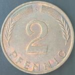 KM#106A G - ALEMANHA 2 PFENNIG 1971 "letra G"  MBC