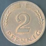 KM#106A J - ALEMANHA 2 PFENNIG 1969 "letra J"  MBC