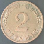 KM#106A J - ALEMANHA 2 PFENNIG 1970 "letra J"  MBC