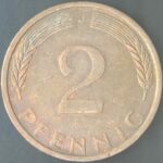 KM#106A J - ALEMANHA 2 PFENNIG 1971 "letra J"  MBC