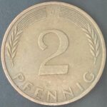 KM#106A J - ALEMANHA 2 PFENNIG 1976 "letra J"  MBC