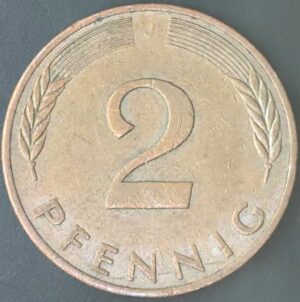KM#106A J - ALEMANHA 2 PFENNIG 1978 "letra J"  MBC
