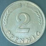 KM#106 F - ALEMANHA 2 PFENNIG 1964 "letra F"  MBC  (BRONZE)