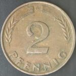 KM#106A G - ALEMANHA 2 PFENNIG 1963 "letra G"  MBC  (BRONZE) (