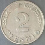 KM#106 G - ALEMANHA 2 PFENNIG 1964 "letra G"  MBC  (BRONZE)