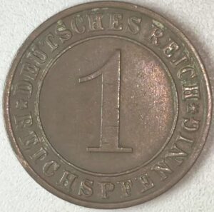 KM#37J - ALEMANHA 1 PFENNIG 1935 "letra j" SOBERBA