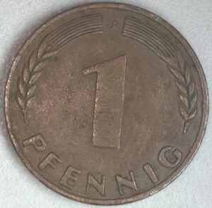 KM#A101J - ALEMANHA 1 PFENNIG 1949 "letra j" MBC