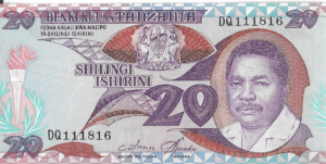 P 12 - TANZANIA 20 SHILLINGI  1986 FE