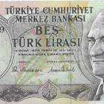 P 179- TURQUIA 5 LIRA  1968  FE