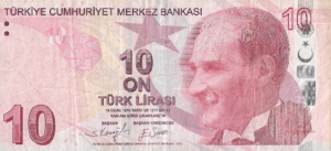 P 223- TURQUIA 10 LIRA  2021  FE